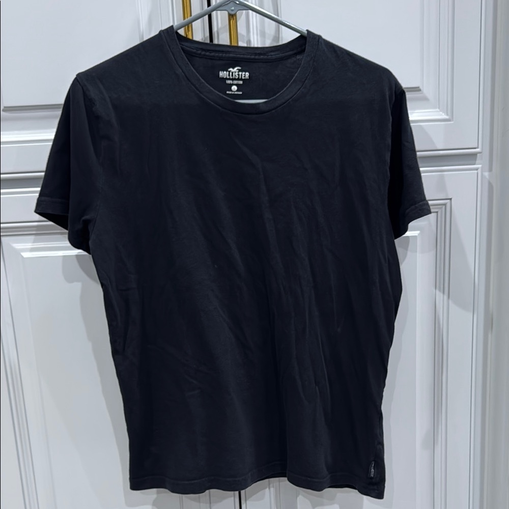 Hollister Black Short Sleeve Tee Casual Crew Neck